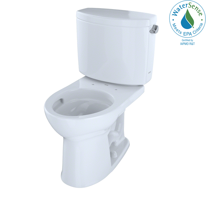 TOTO Drake II Two Piece Round 1.28 GPF Universal Height Toilet with Cefiontect and Right Hand Trip Lever