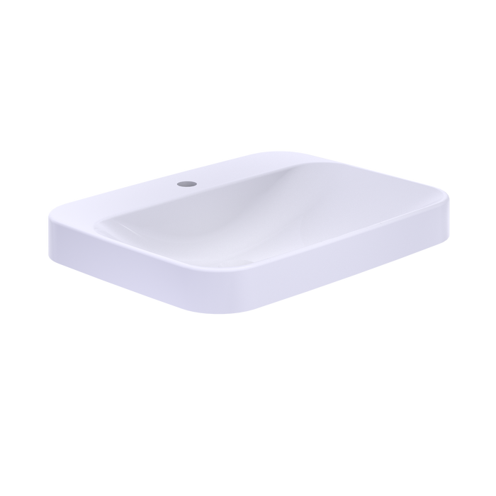 TOTO Arvina Rectangular 23" Vessel Bathroom Sink with Cefiontect For Single Hole Faucets