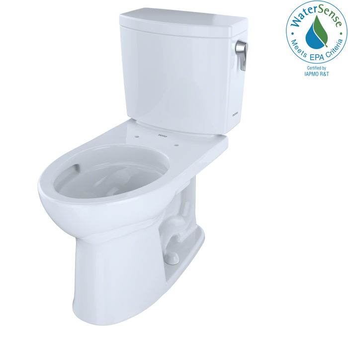 TOTO Drake II 1G Two Piece Elongated 1.0 GPF Universal Height Toilet with Cefiontect and Right Hand Trip Lever
