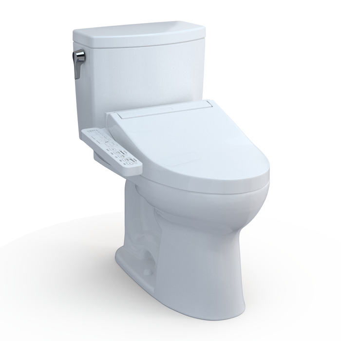 TOTO Washlet+ Drake II 1G Two Piece Elongated 1.0 GPF Toilet and Washlet+ C2 Bidet Seat