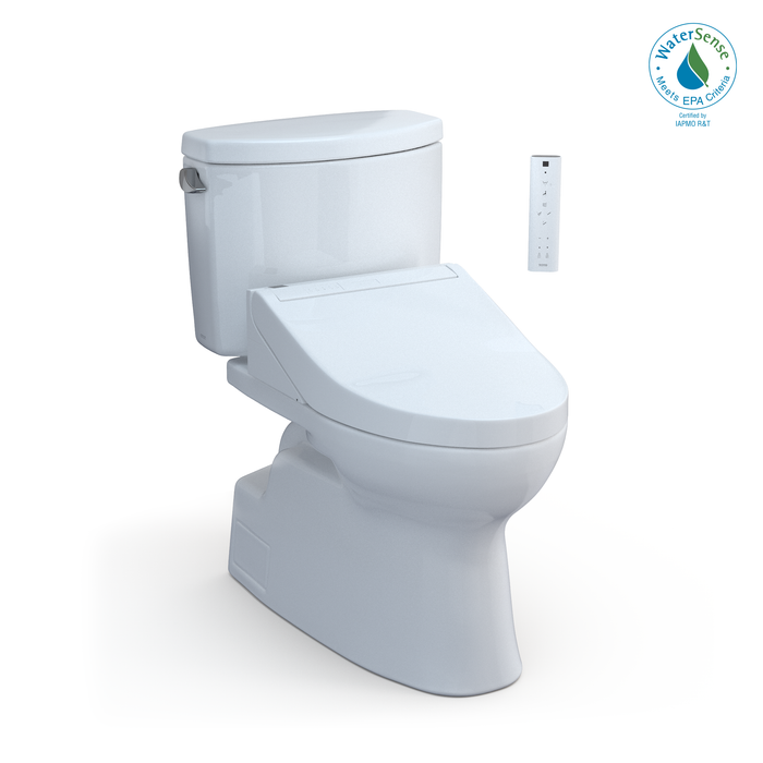 TOTO Washlet+ Vespin II Two Piece Elongated 1.28 GPF Toilet and Washlet+ C5 Bidet Seat