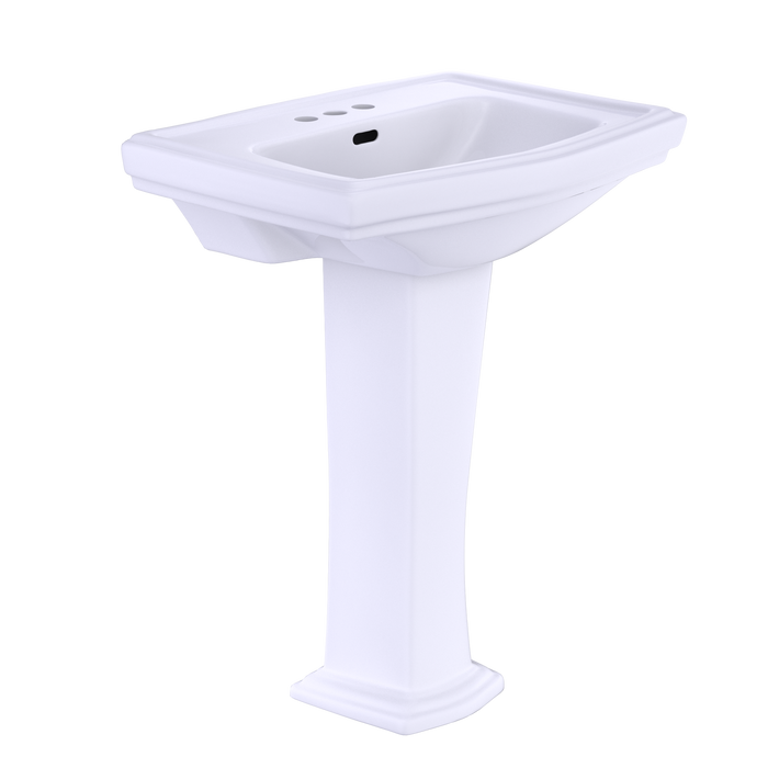 TOTO Clayton Rectangular Pedestal Bathroom Sink For 4" Center Faucets