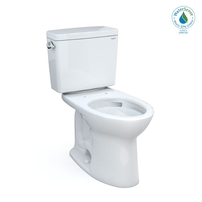 TOTO Drake Two Piece Elongated 1.28 GPF Universal Height Tornado Flush Toilet with Cefiontect and 10" Rough In