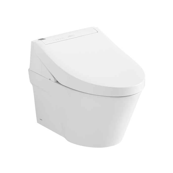 TOTO Washlet+ Ap Wall Hung Elongated Toilet and Washlet C5 and Duofit In Wall 0.9 and 1.28 GPF Dual Flush Tank System