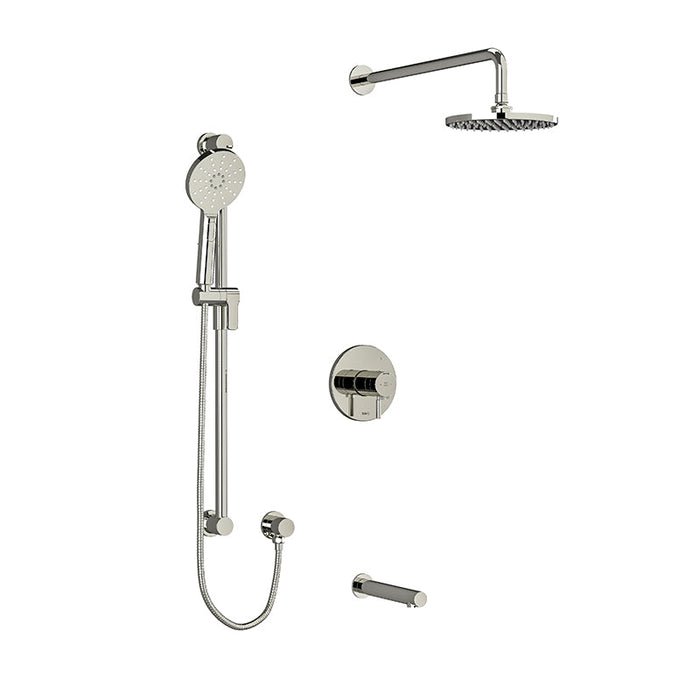 Riobel Riu 3-Way Shower System: Hand Shower Rail, Shower Head and Tub Spout