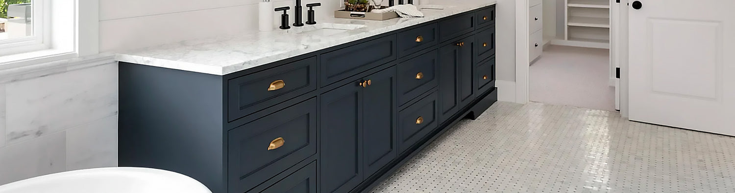 Black and gold bathroom