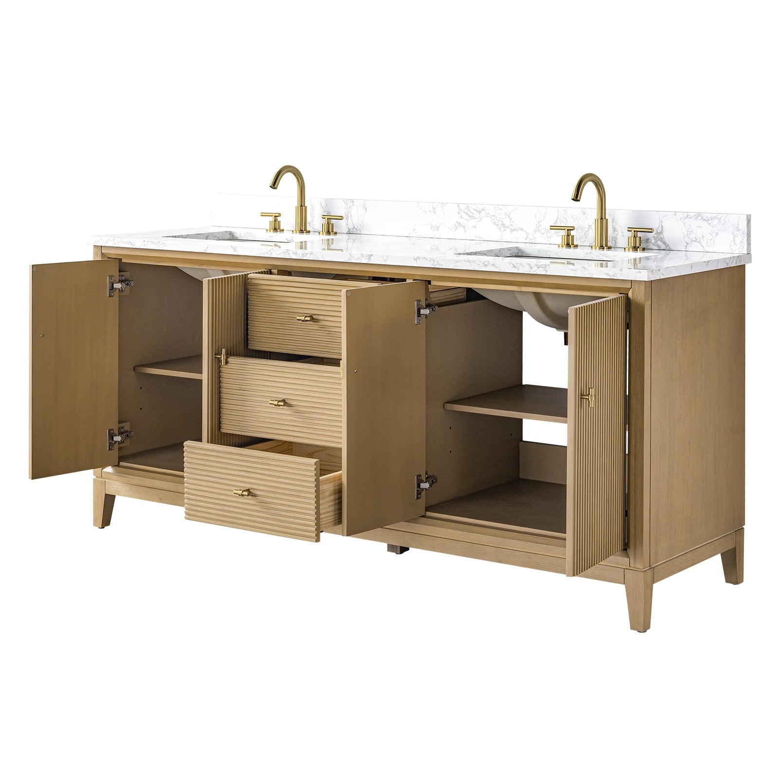 Linear Natural Oak / Golden Brushed