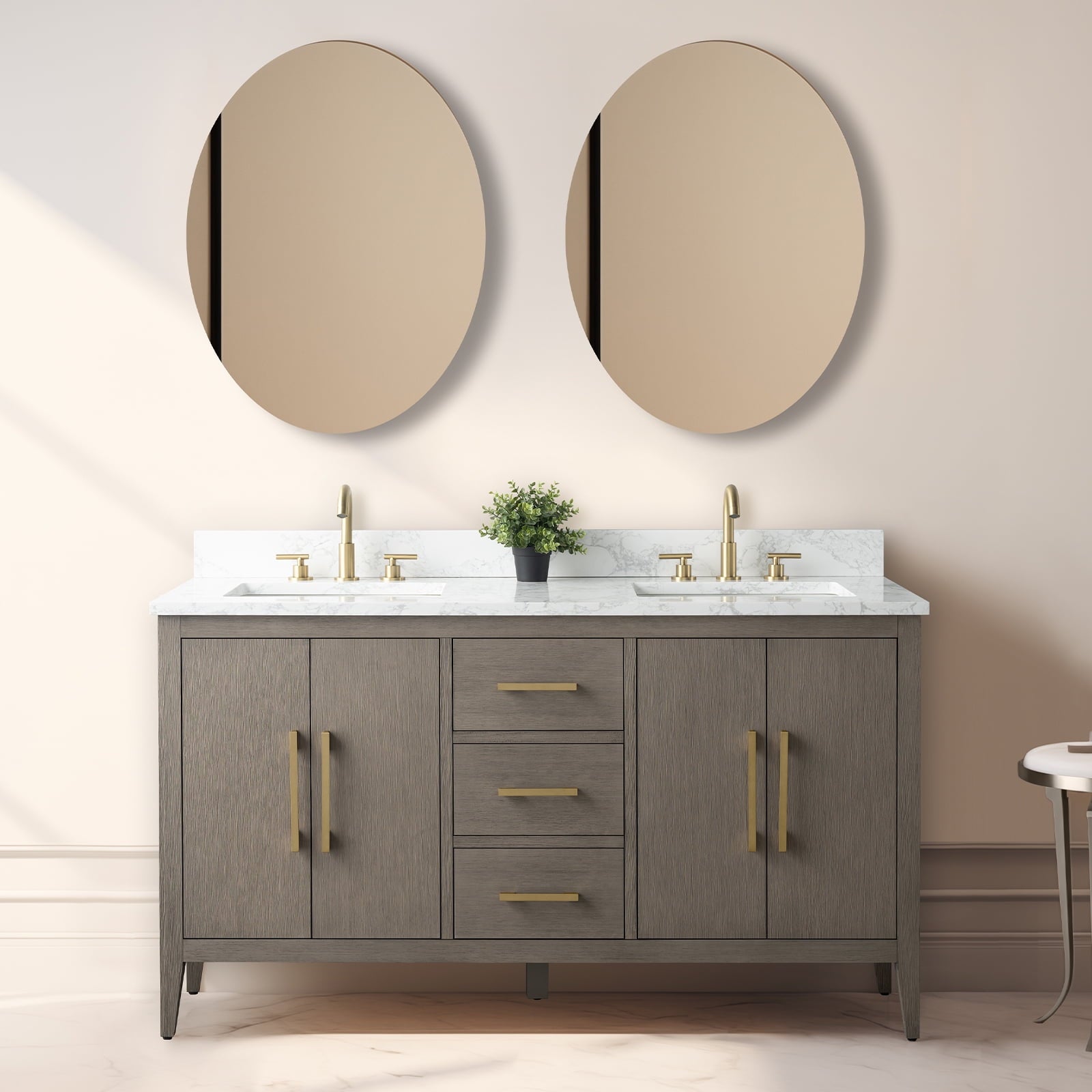 Driftwood Gray / Golden Brushed