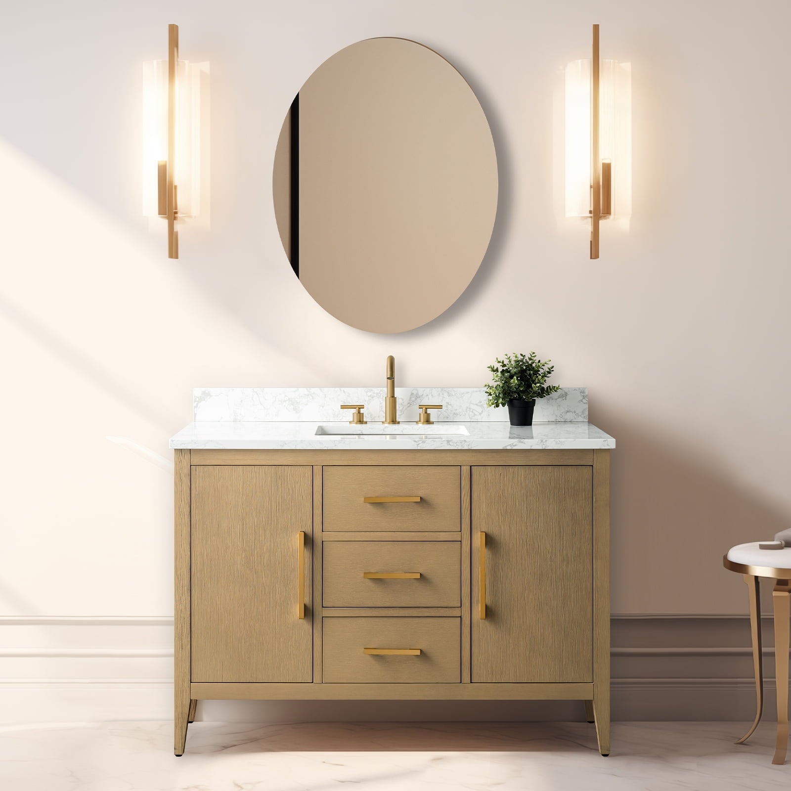 Natural Oak / Golden Brushed