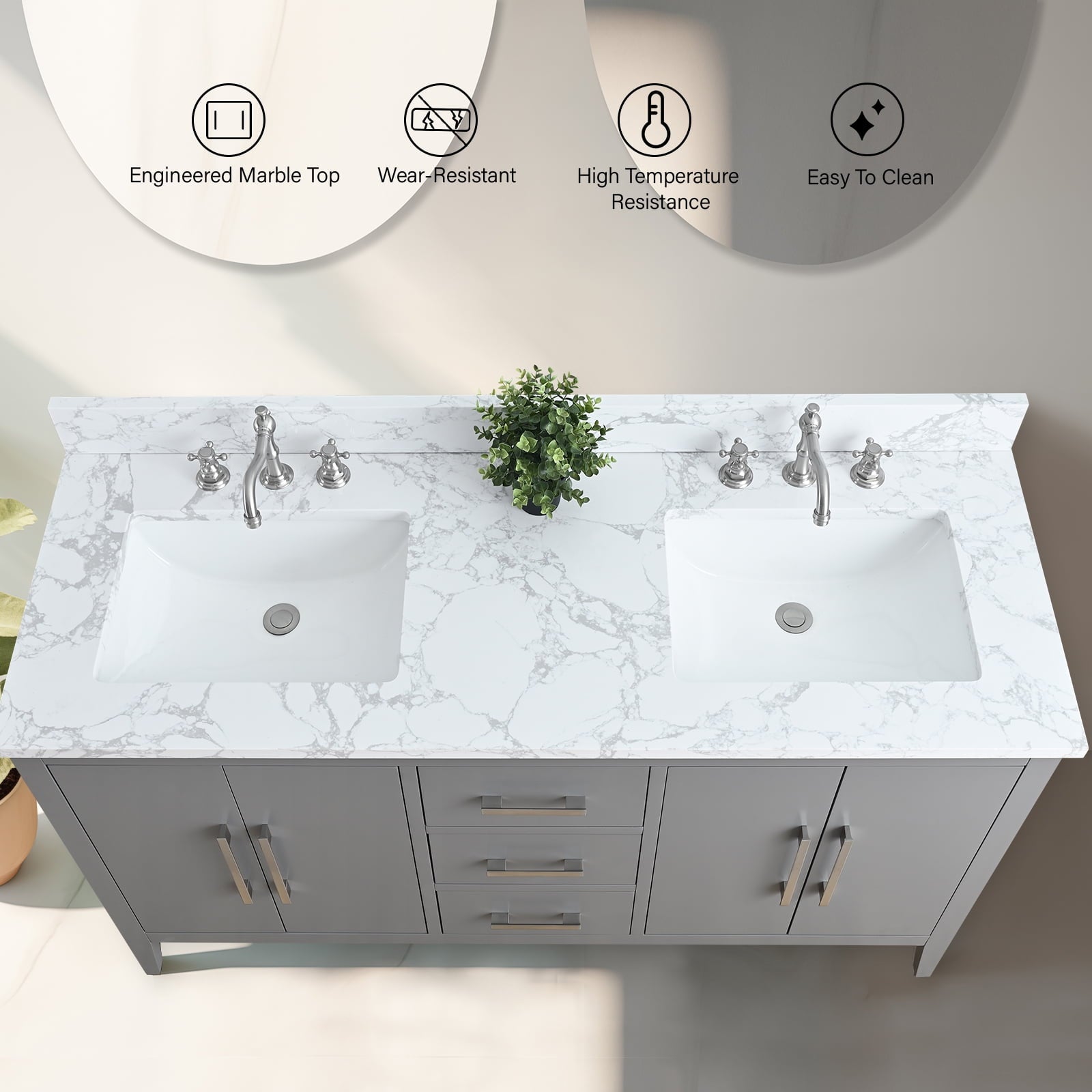 Cashmere Gray / Brushed Nickel