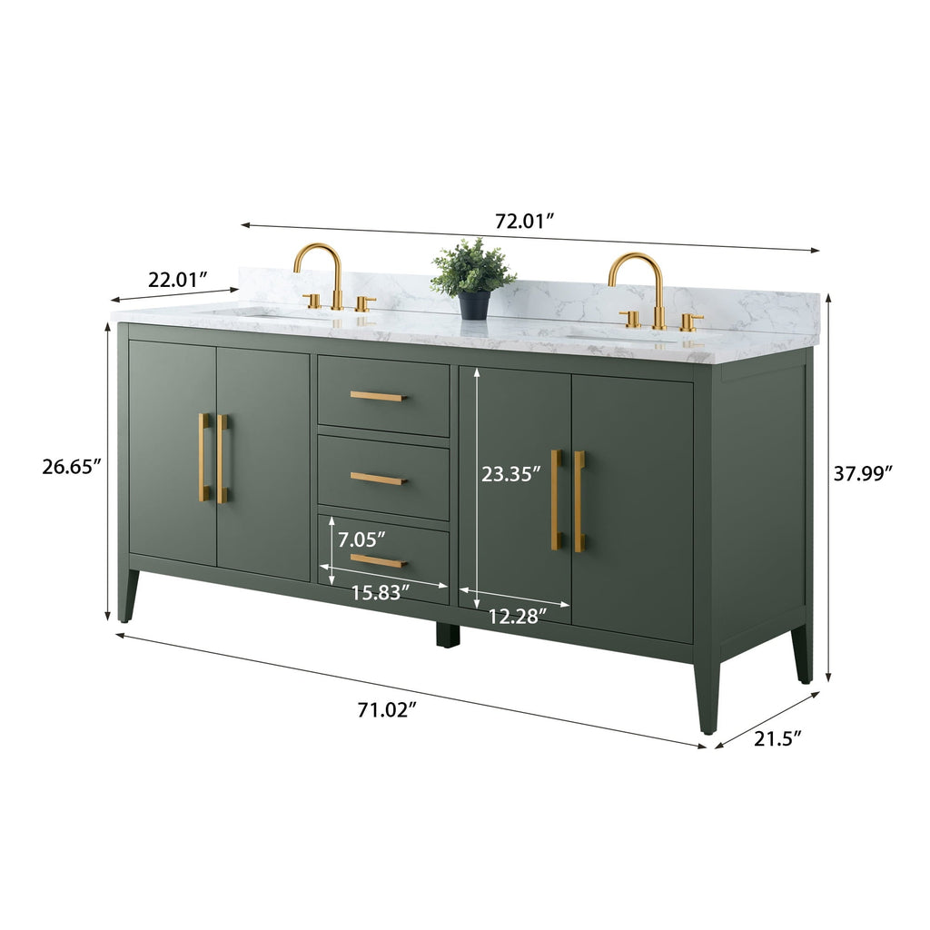 Vintage Green / Golden Brushed