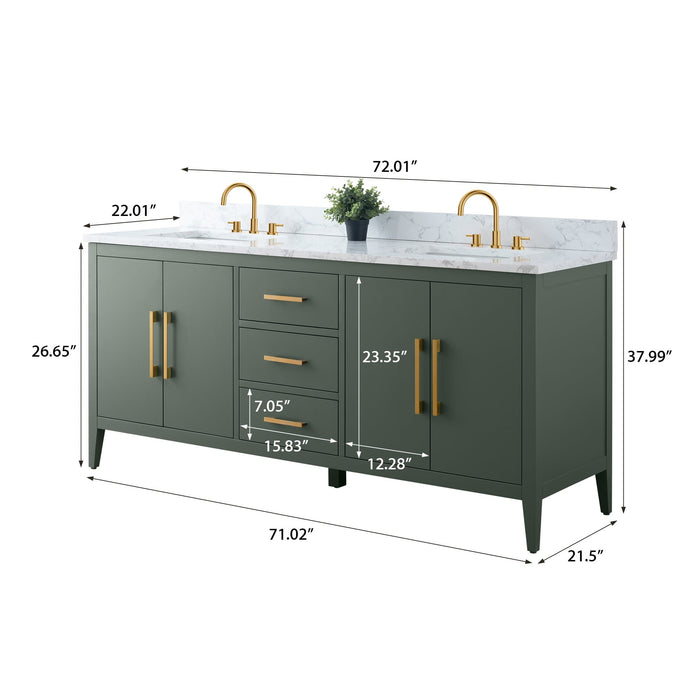 Vintage Green / Golden Brushed