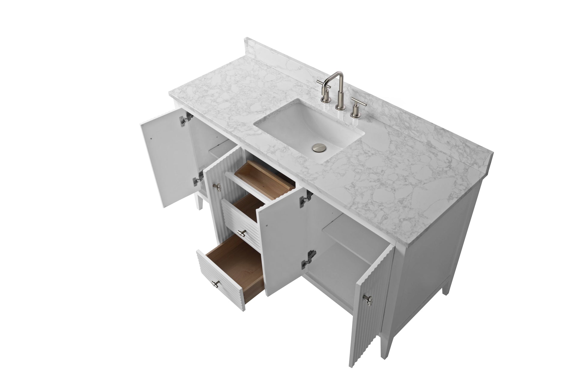 Linear White / Brushed Nickel