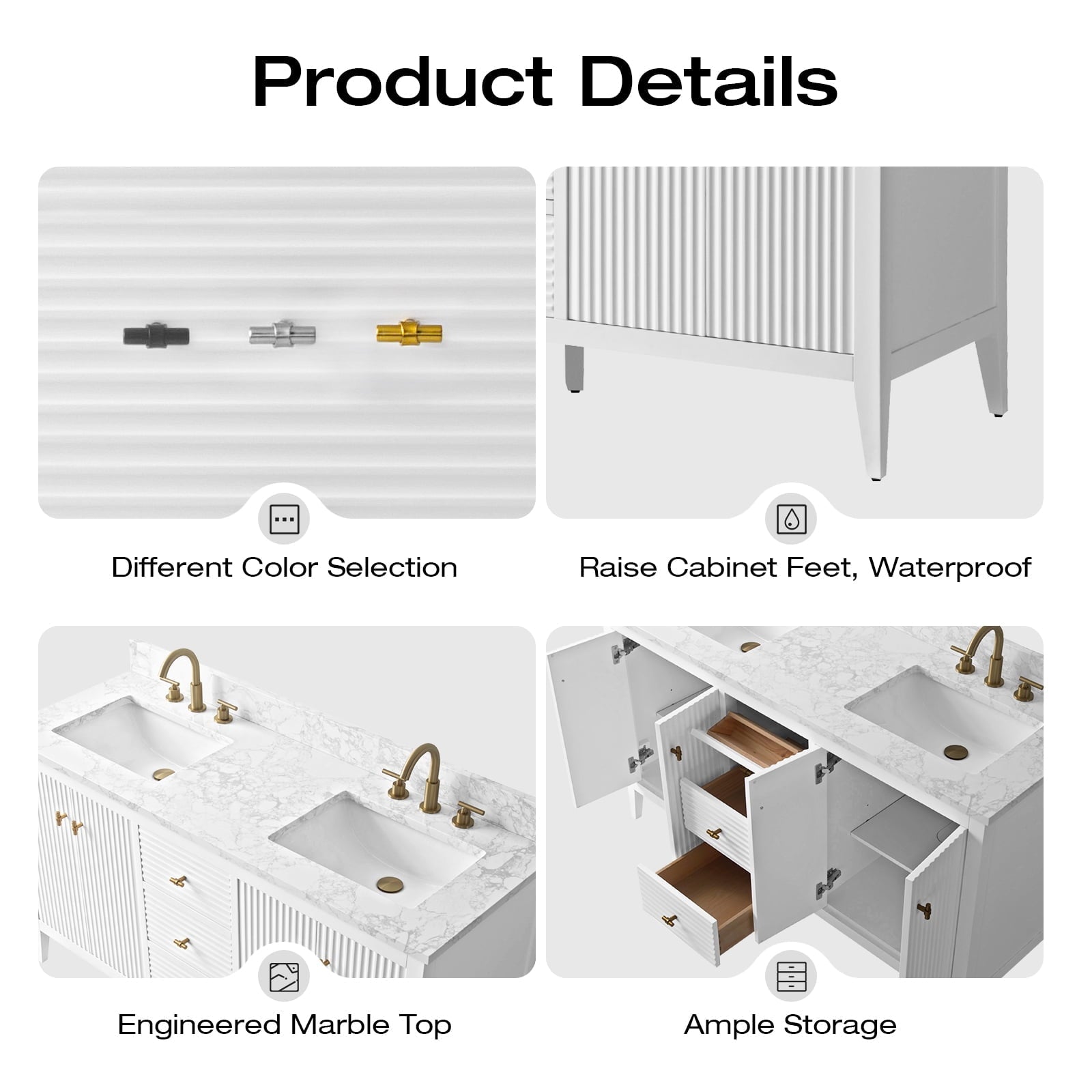 Linear White / Golden Brushed