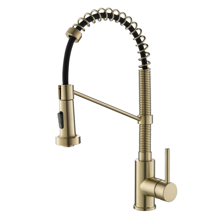 Kraus Bolden Single Handle 18" Commercial Kitchen Faucet with Dual Function Pull-Down Sprayhead