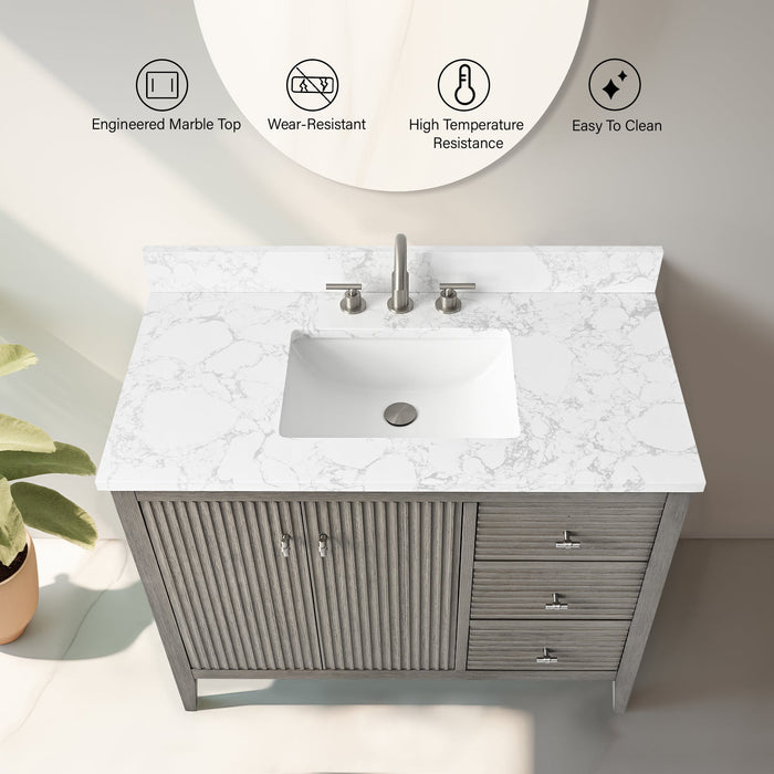 Linear Driftwood Gray / Brushed Nickel
