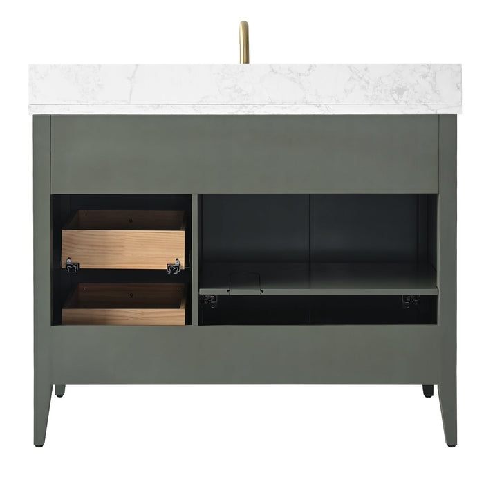 Linear Vintage Green / Golden Brushed