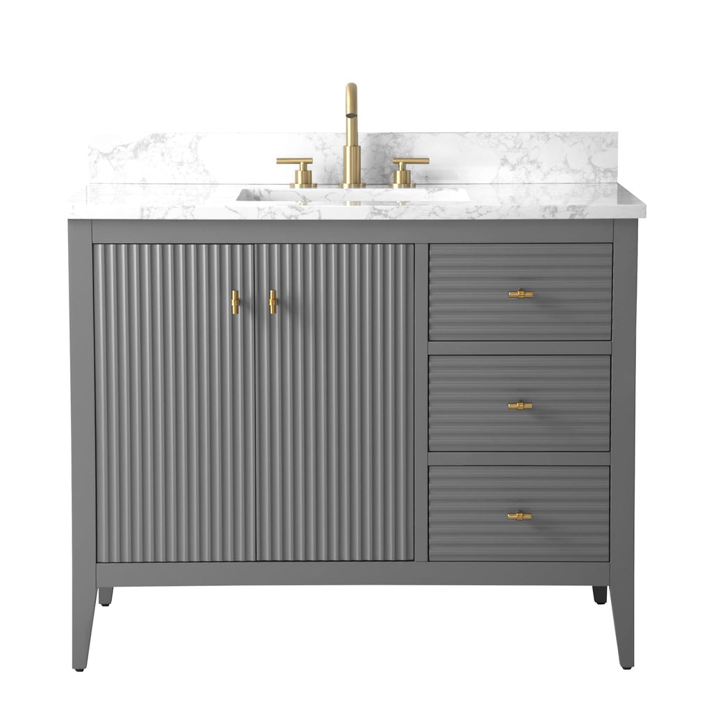 Linear Cashmere Gray / Golden Brushed