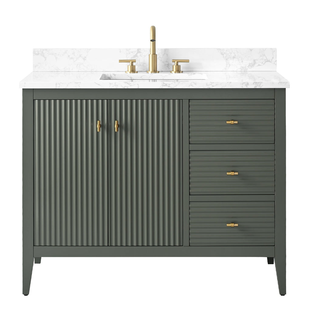 Linear Vintage Green / Golden Brushed