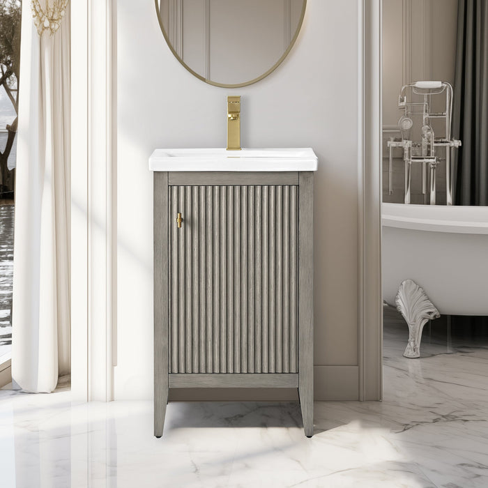 Linear Driftwood Gray / Golden Brushed
