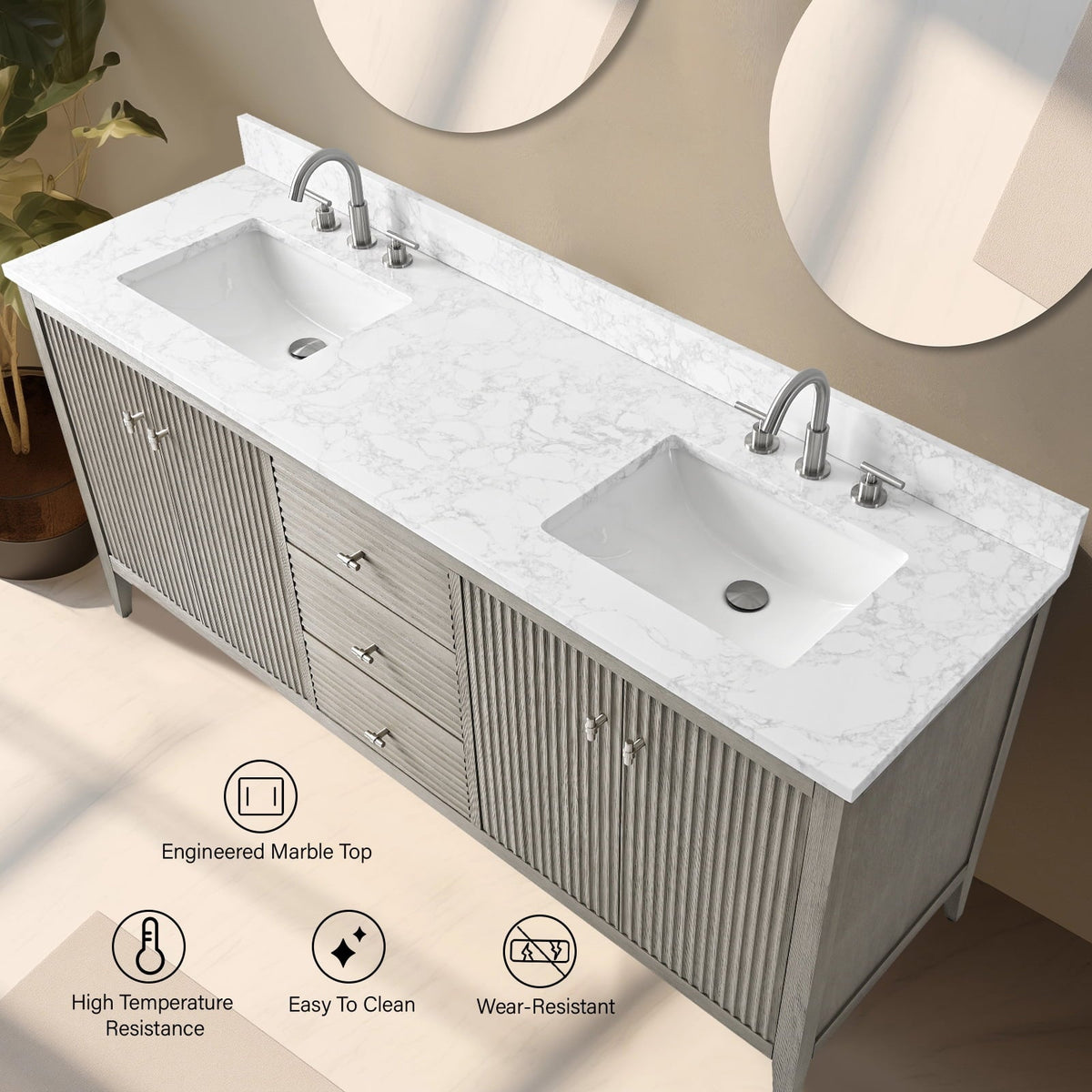 Linear Driftwood Gray / Brushed Nickel