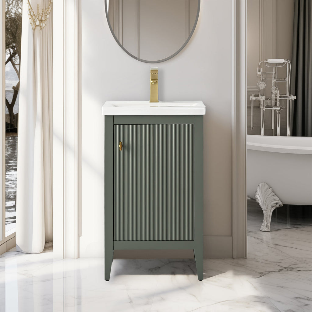 Linear Vintage Green / Golden Brushed