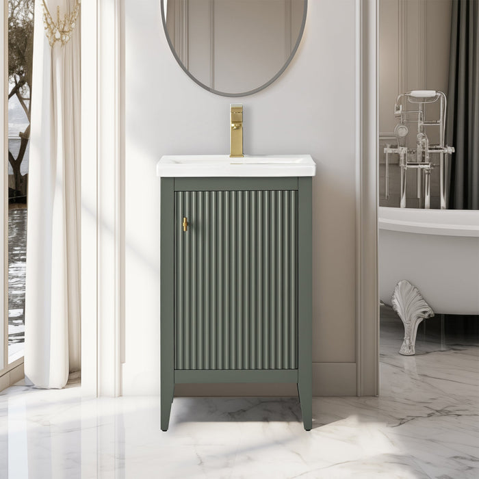 Linear Vintage Green / Golden Brushed