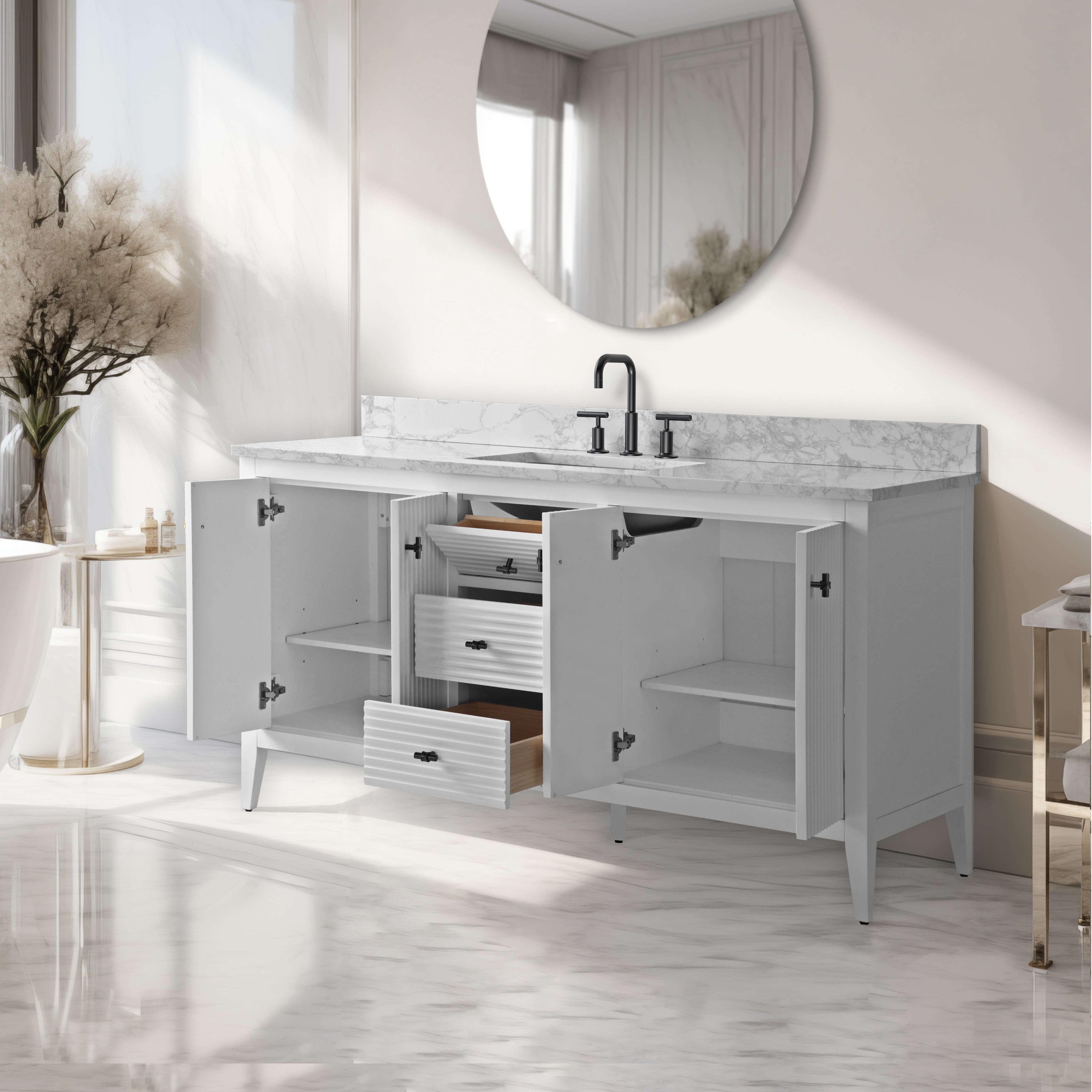 Linear White / Matte Black