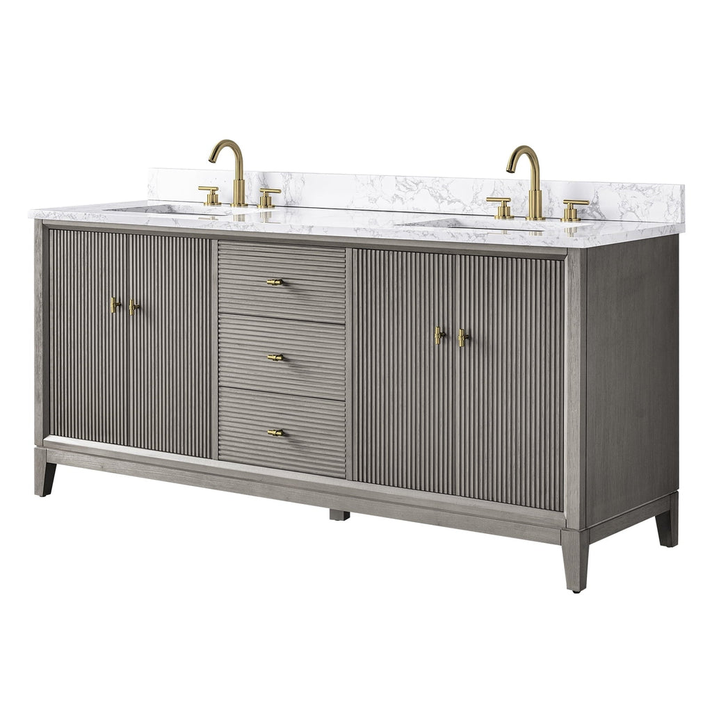 Linear Driftwood Gray / Golden Brushed