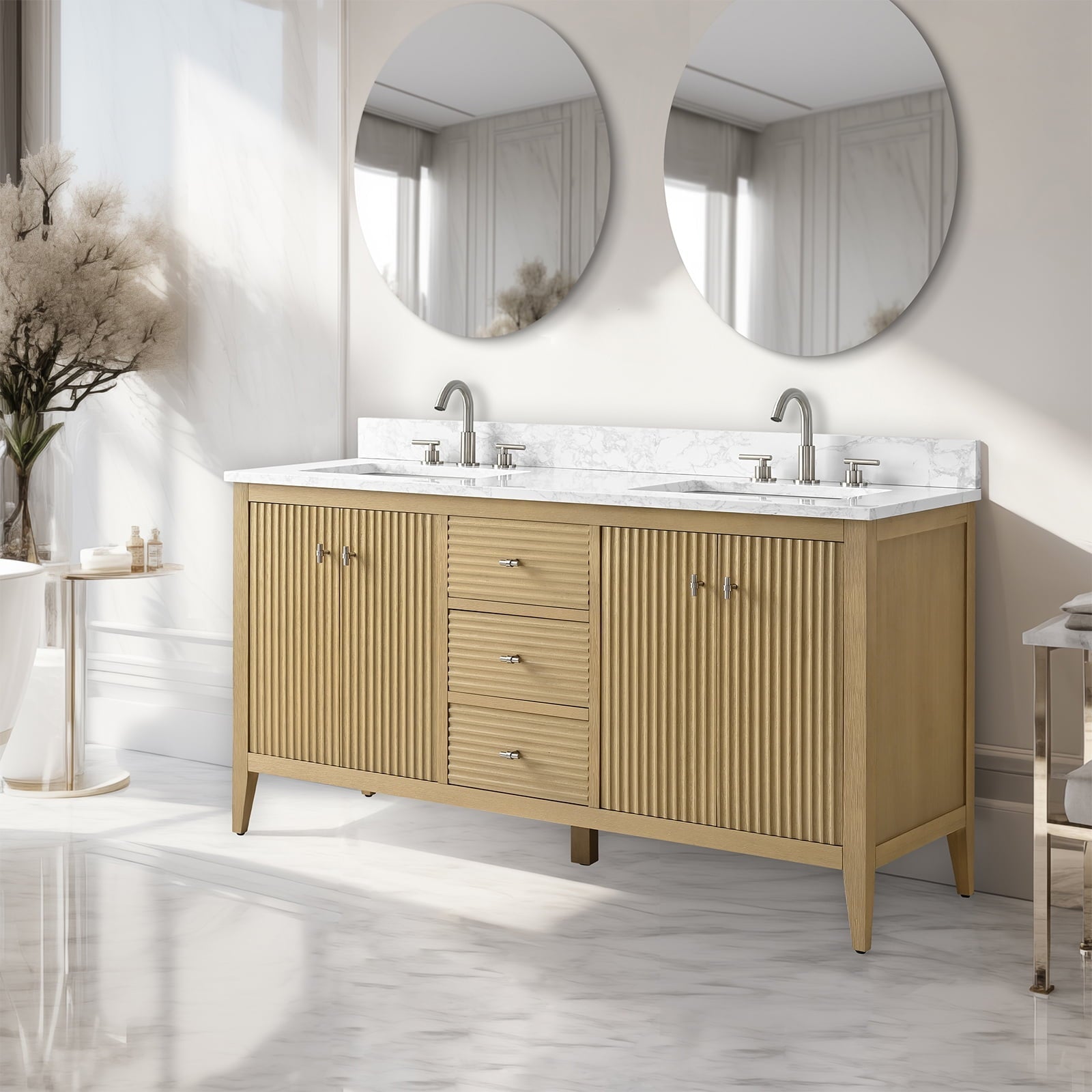 Linear Natural Oak / Brushed Nickel