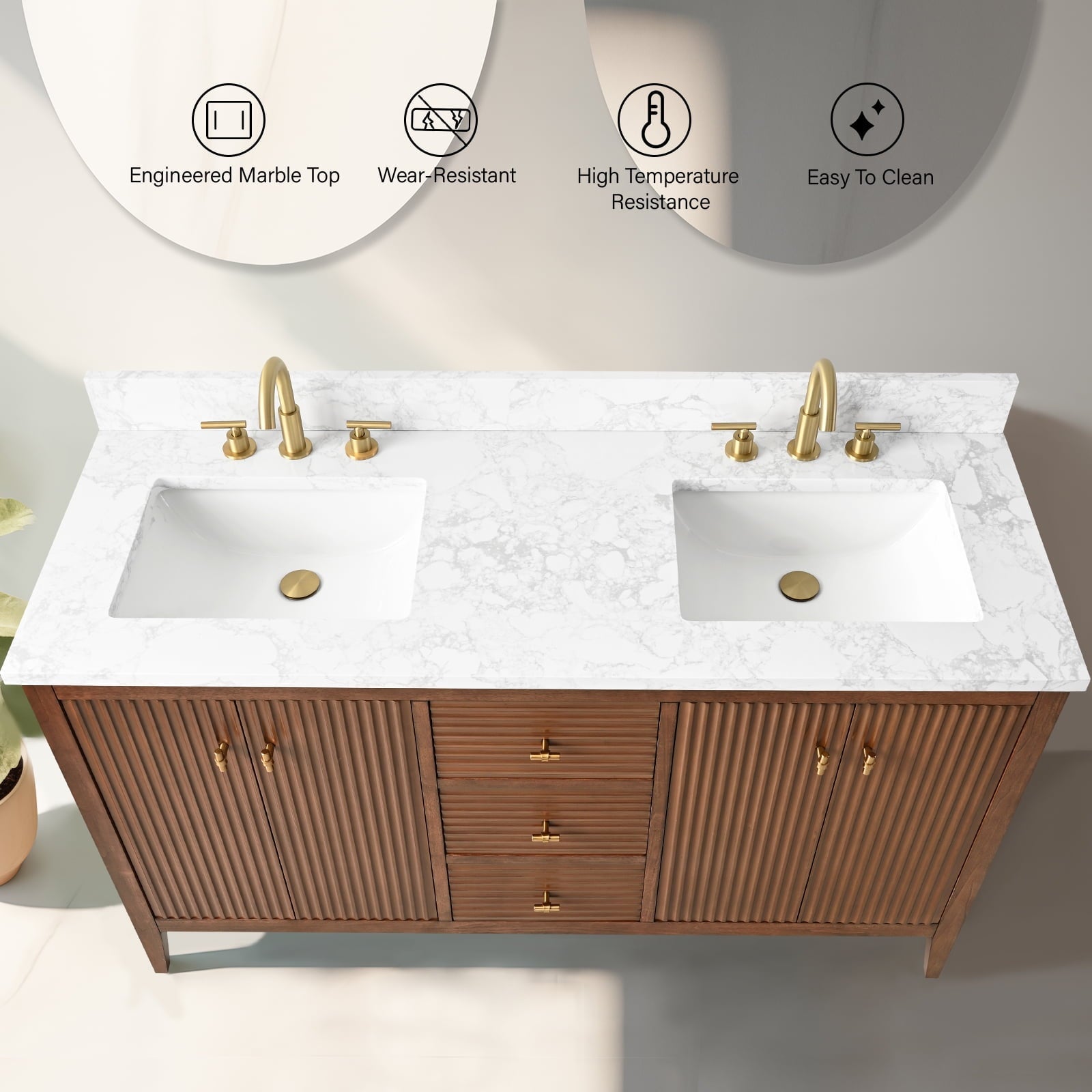 Linear Walnut / Golden Brushed