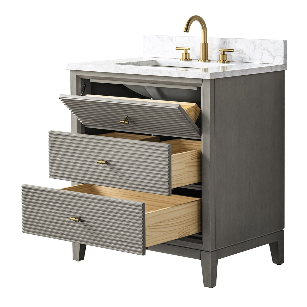 Linear Driftwood Gray / Golden Brushed