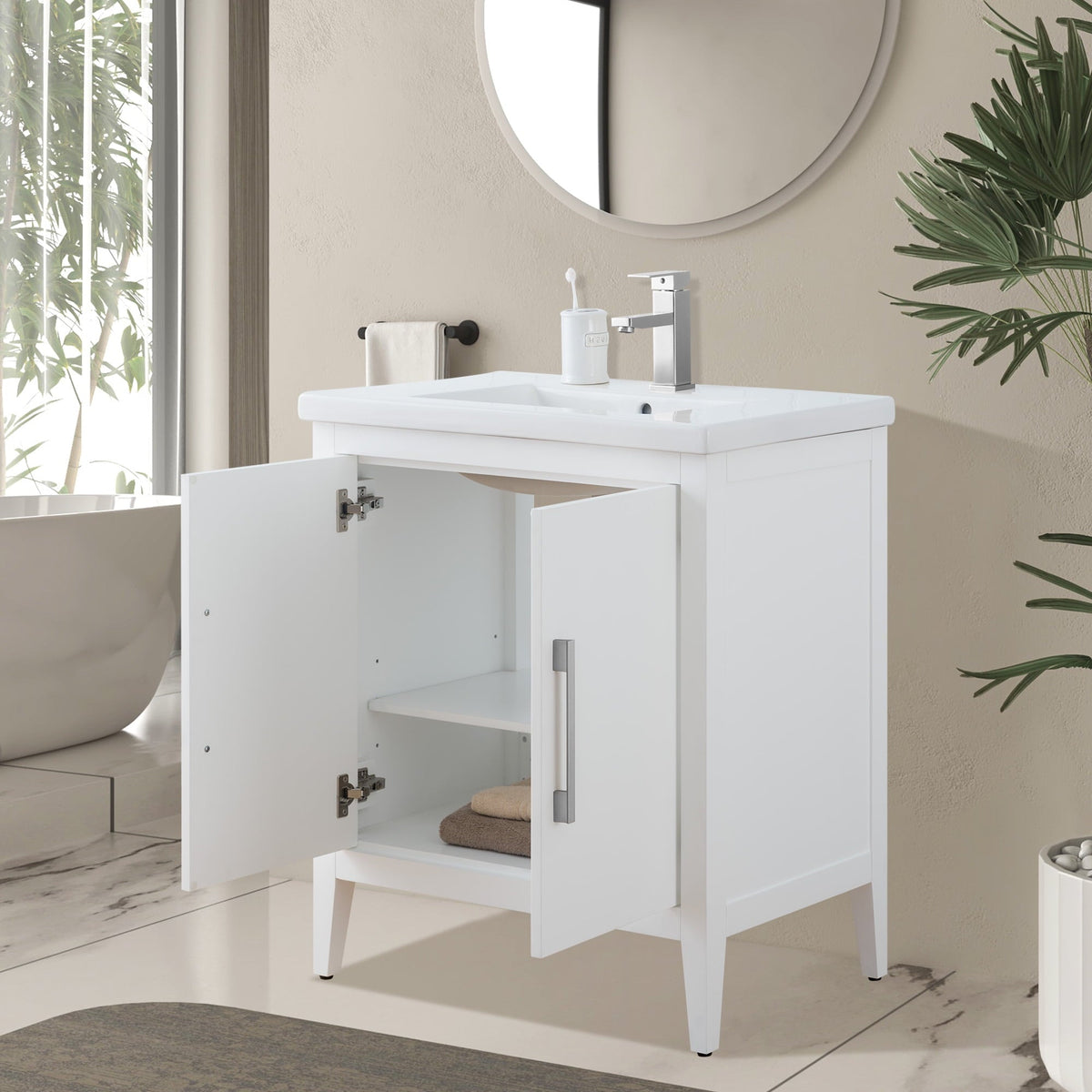 White / Brushed Nickel