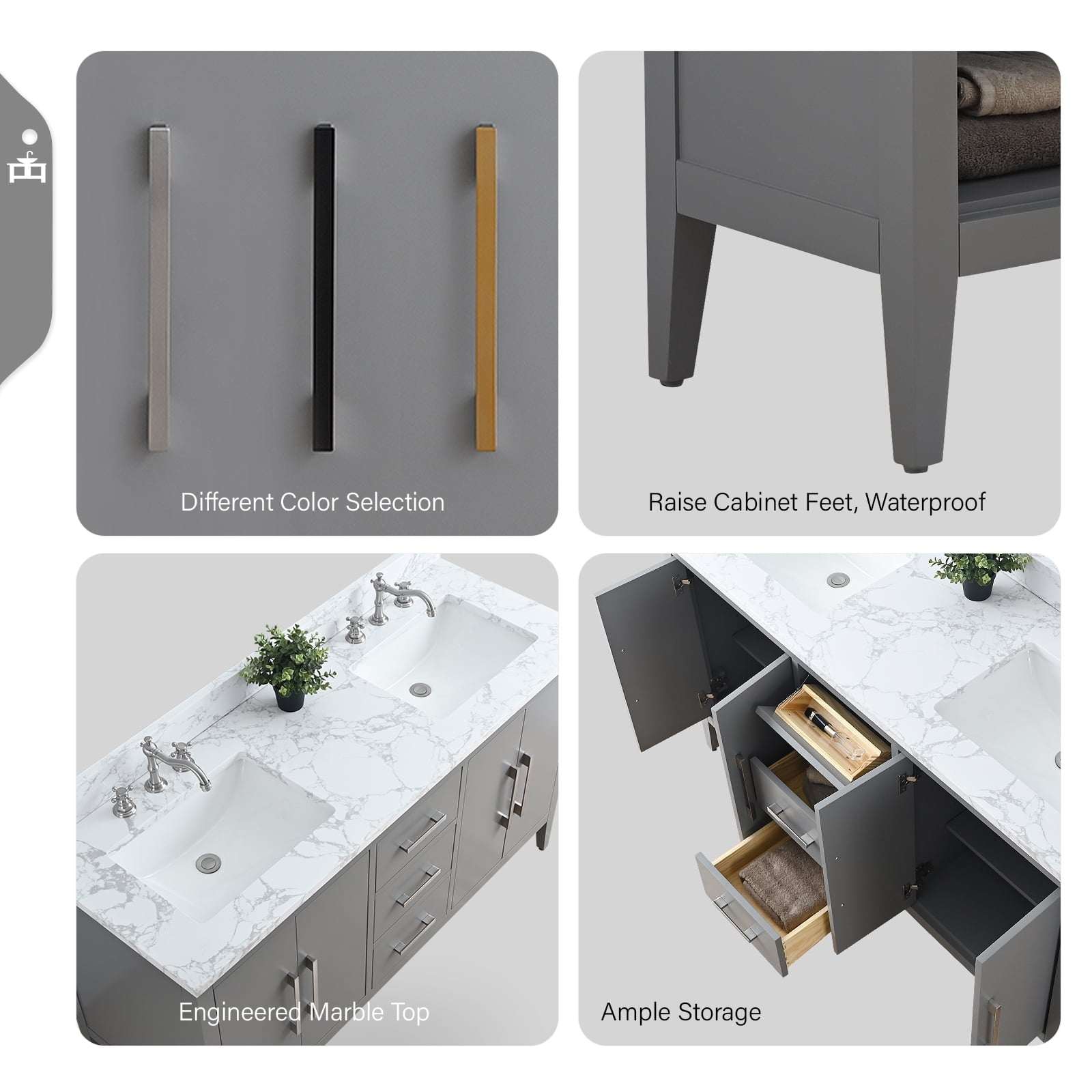 Cashmere Gray / Matte Black