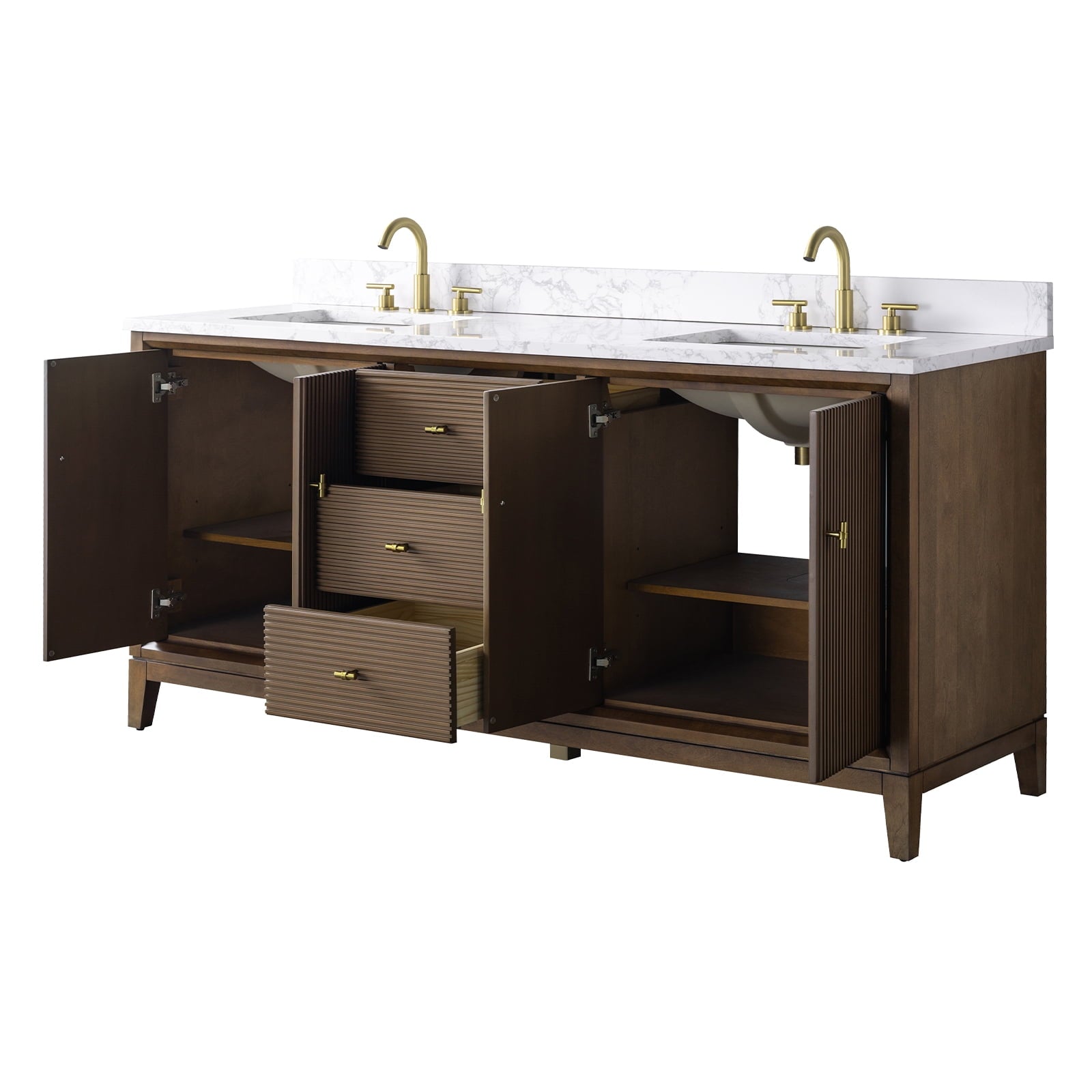 Linear Walnut / Golden Brushed