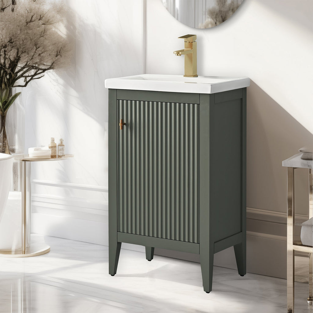 Linear Vintage Green / Golden Brushed