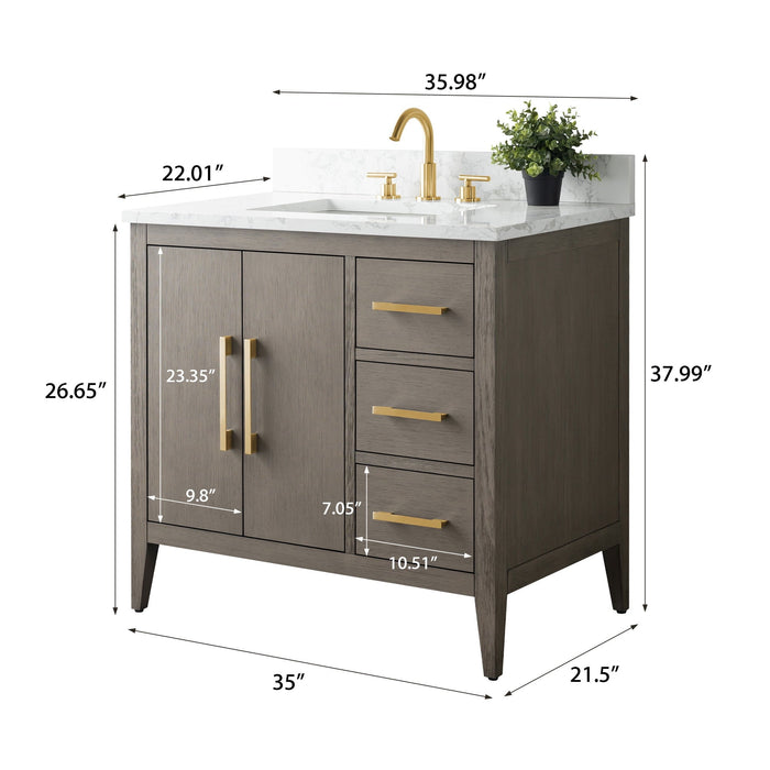 Driftwood Gray / Golden Brushed