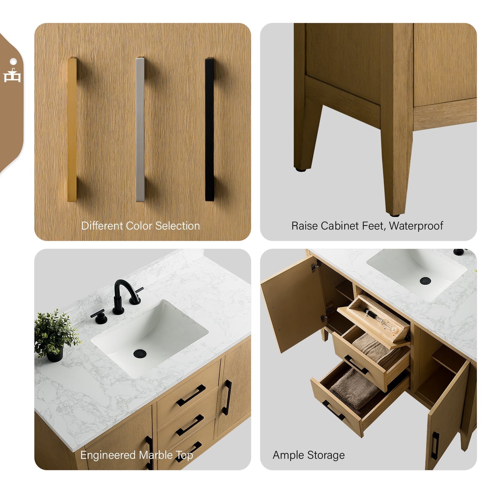 Natural Oak / Matte Black