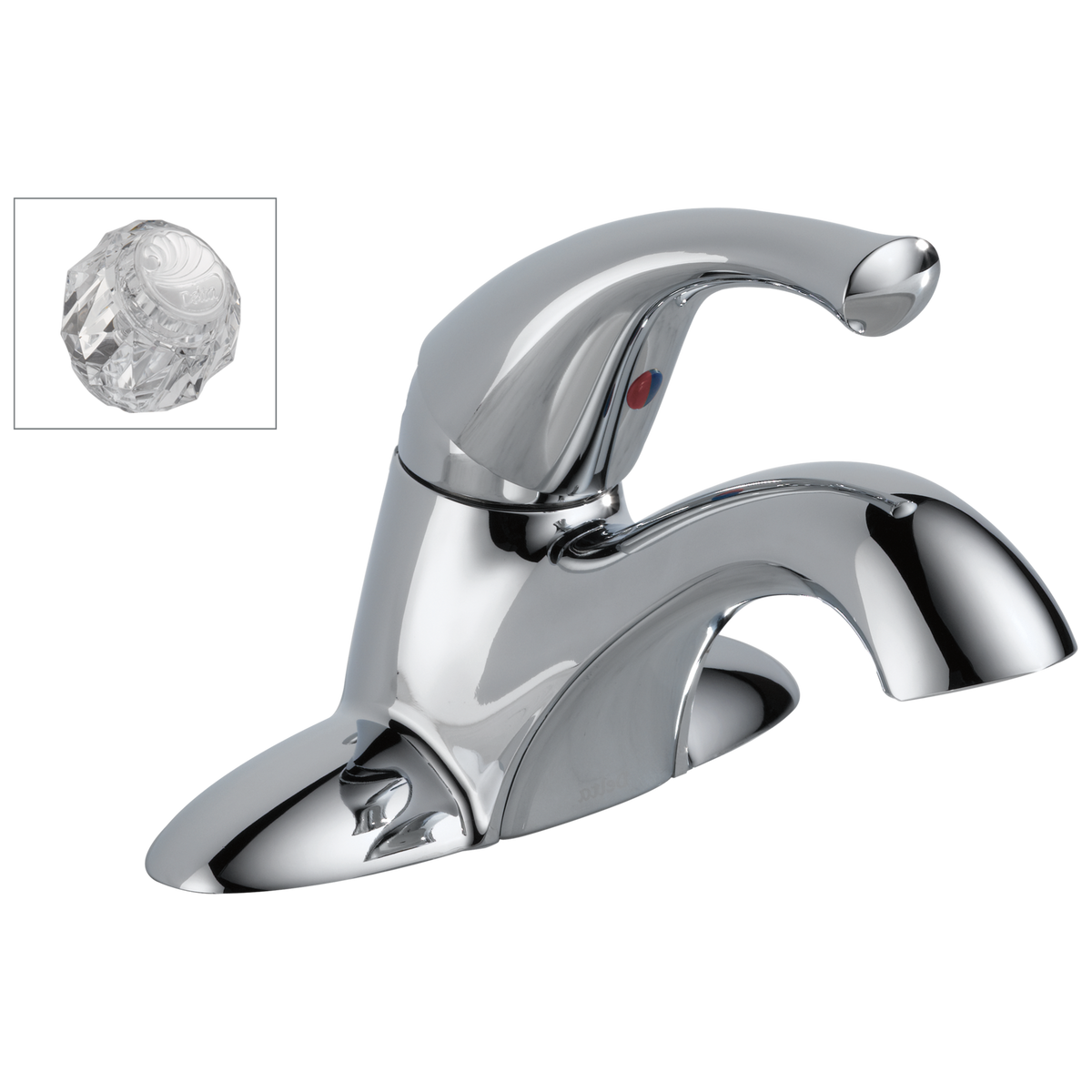Delta Classic Single Handle Centerset Bathroom Faucet with Diamond Sea