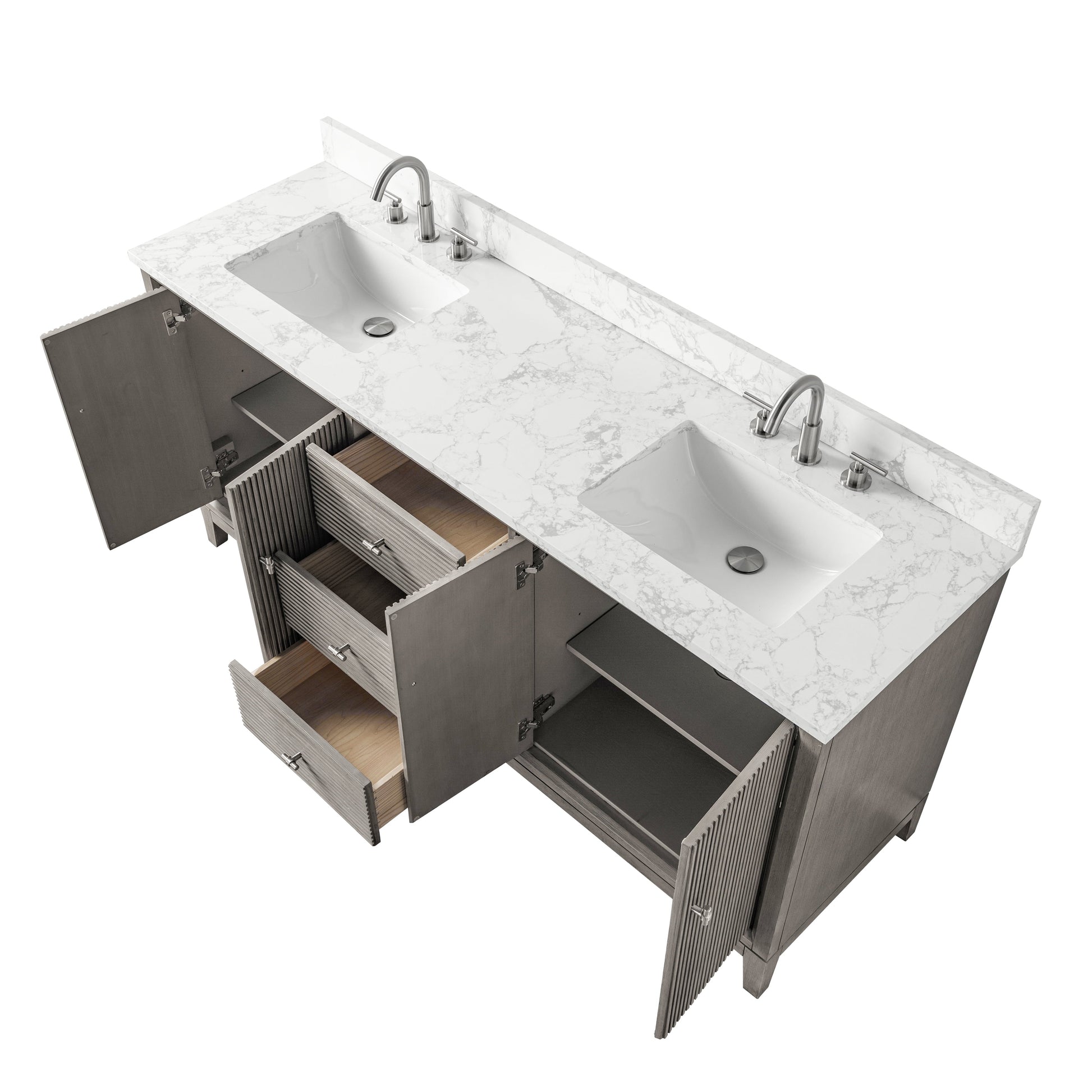 Linear Driftwood Gray / Brushed Nickel