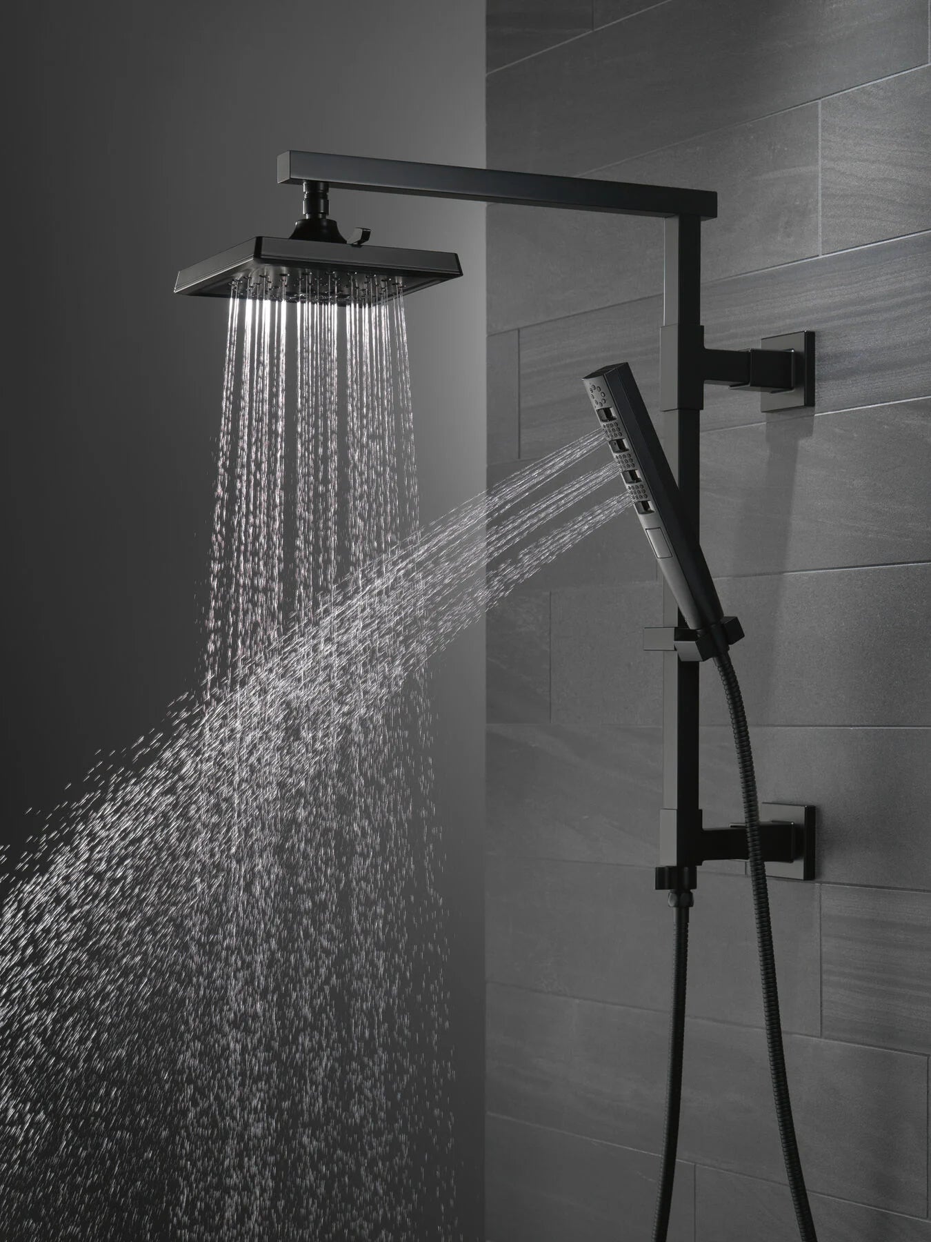 Delta Universal Showering H2Okinetic 3-Setting Raincan Shower Head - Square (52684)
