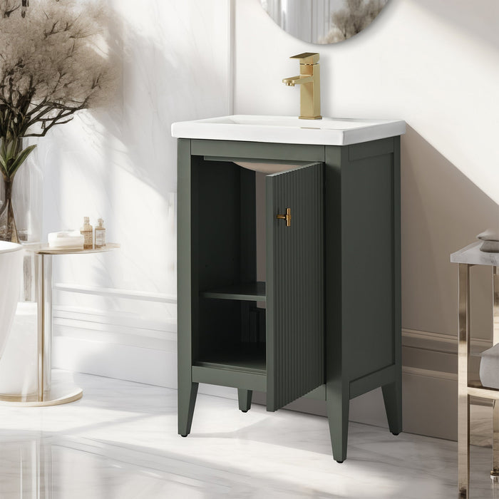 Linear Vintage Green / Golden Brushed