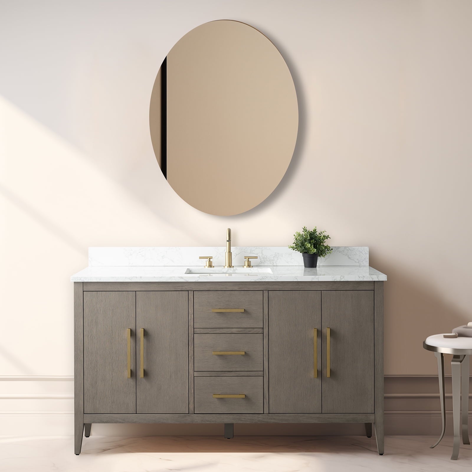 Driftwood Gray / Golden Brushed