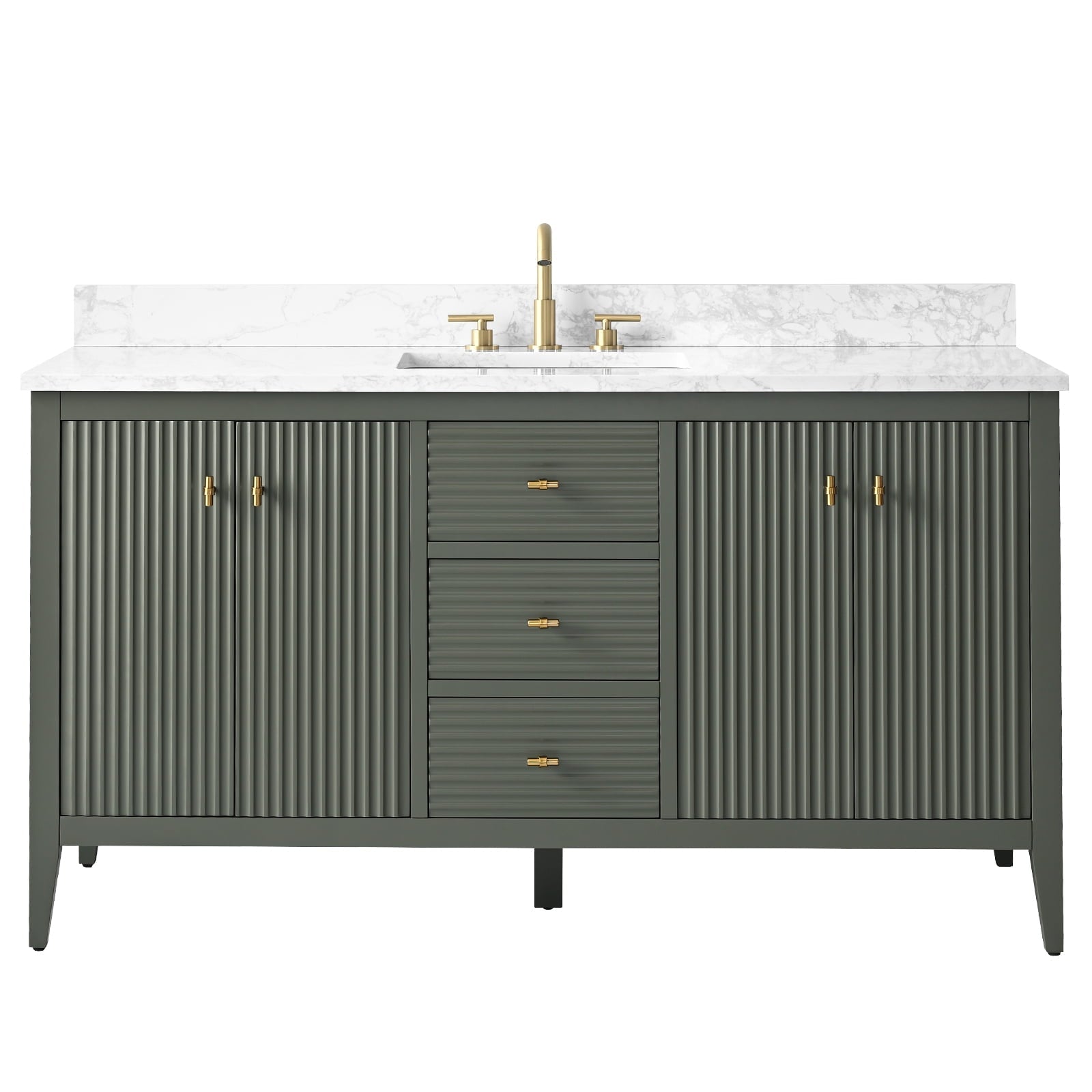 Linear Vintage Green / Golden Brushed