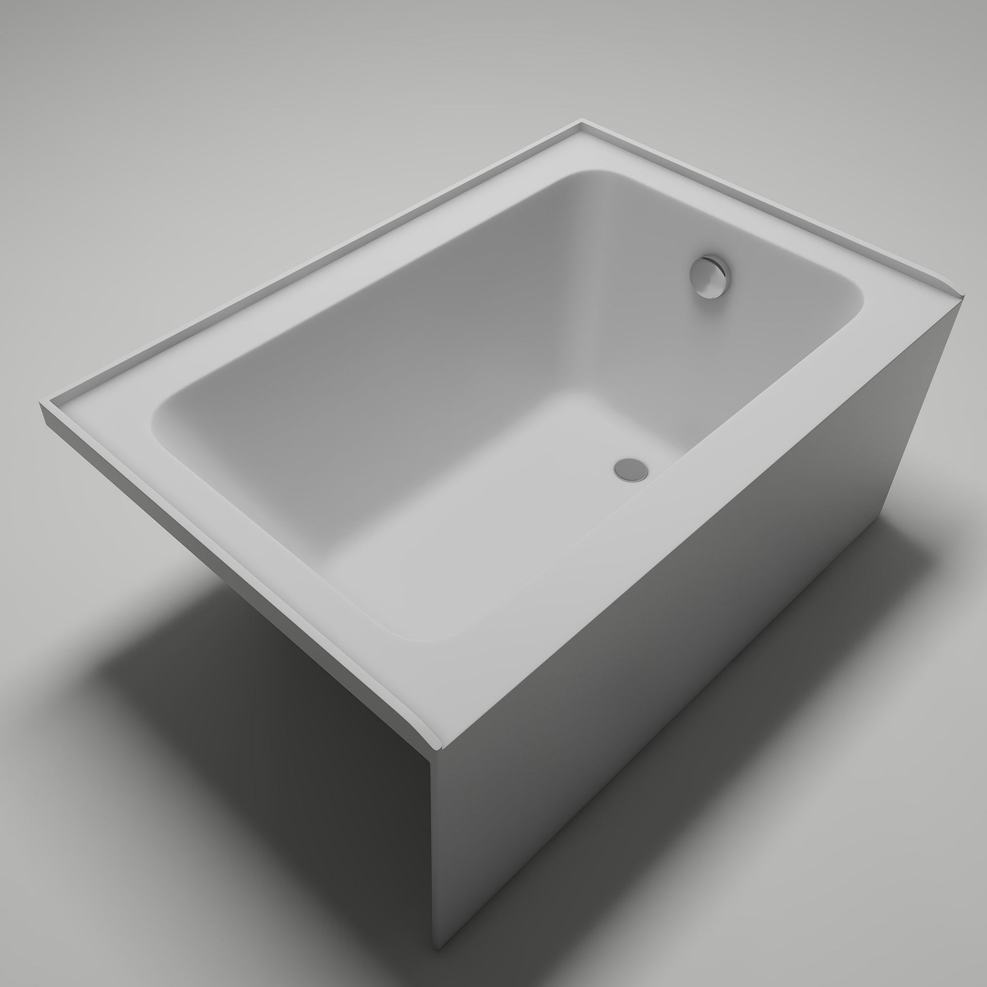 White / Polished Chrome / Right Drain