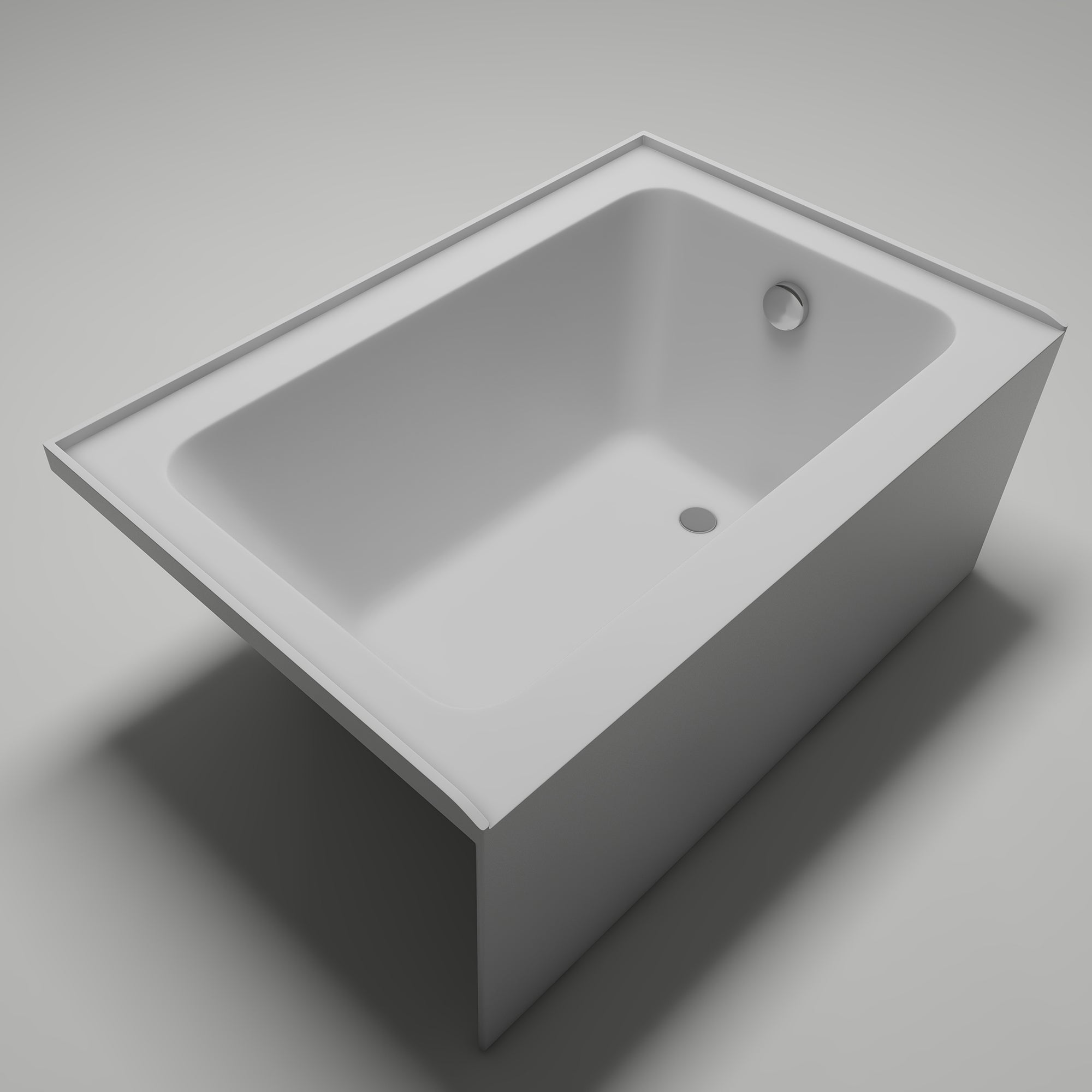 White / Polished Chrome / Right Drain