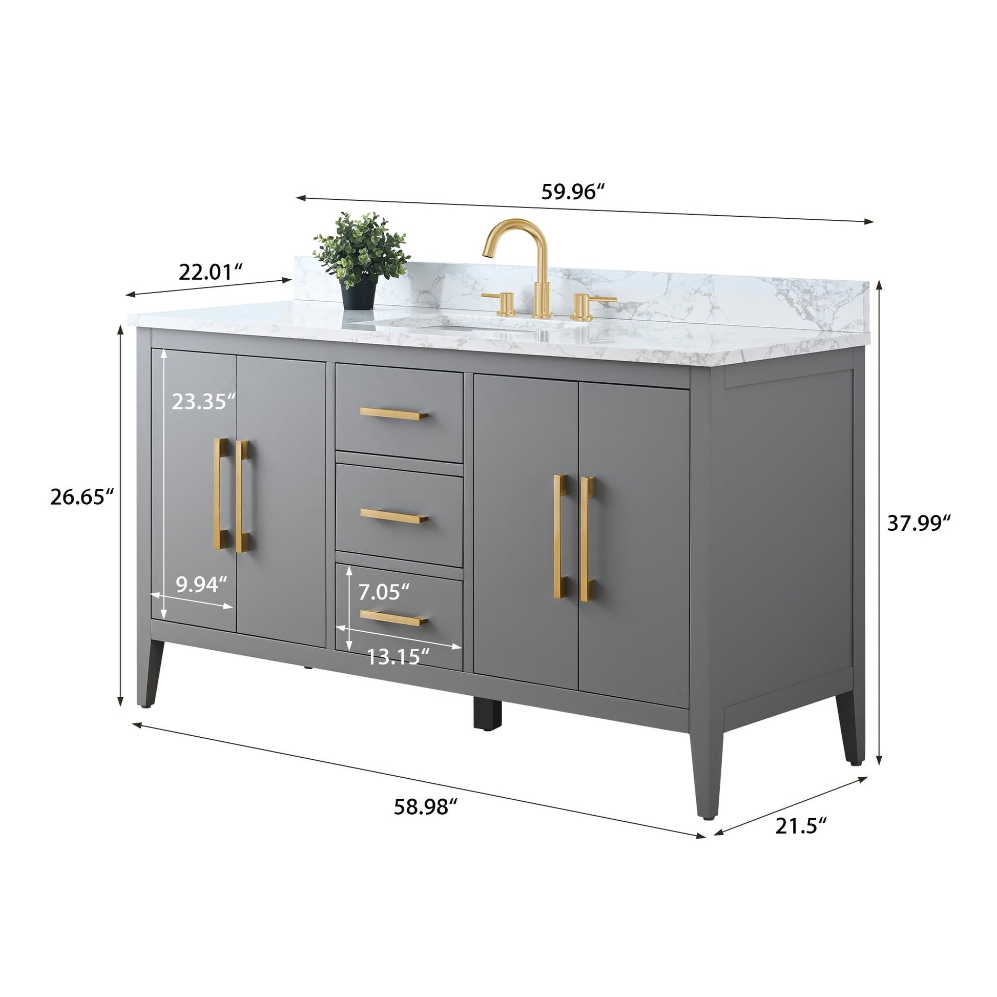 Cashmere Gray / Golden Brushed