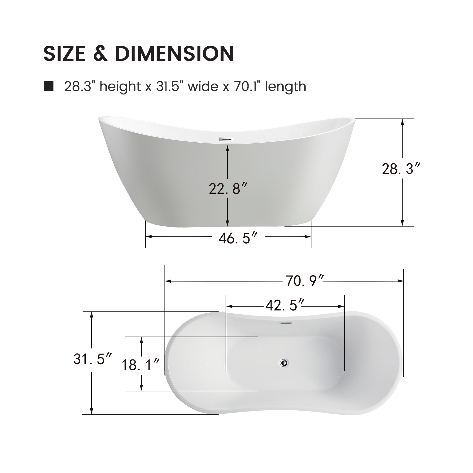 White / Polished Chrome