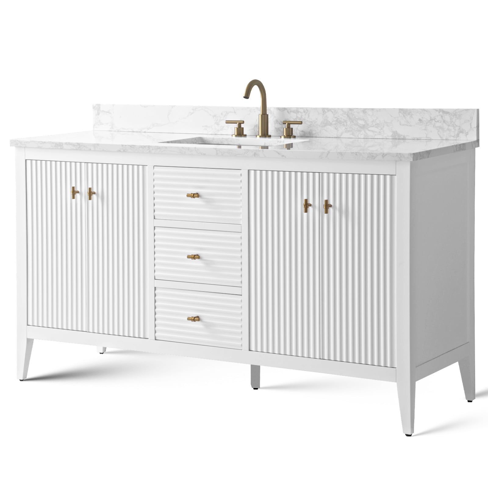 Linear White / Golden Brushed