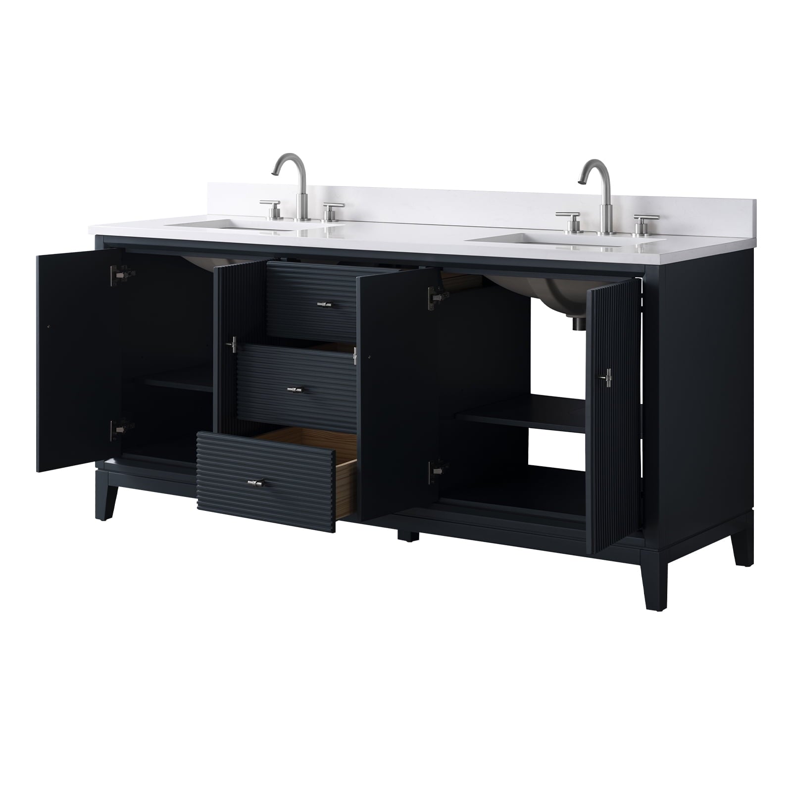 Linear Vintage Spruce Blue / Brushed Nickel